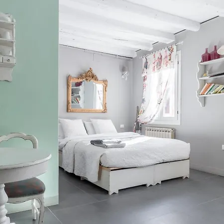 Rio Marin With Floating Gondolas View Venice